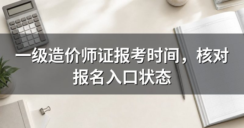 一级造价师证报考时间,核对报名入口状态