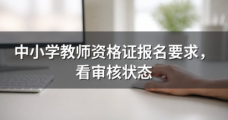 中小学教师资格证报名要求，看审核状态