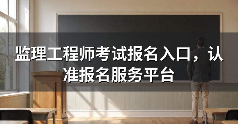 监理工程师考试报名入口,认准报名服务平台