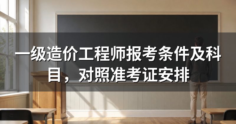 一级造价工程师报考条件及科目,对照准考证安排