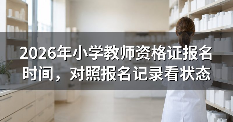 2026年小学教师资格证报名时间,对照报名记录看状态