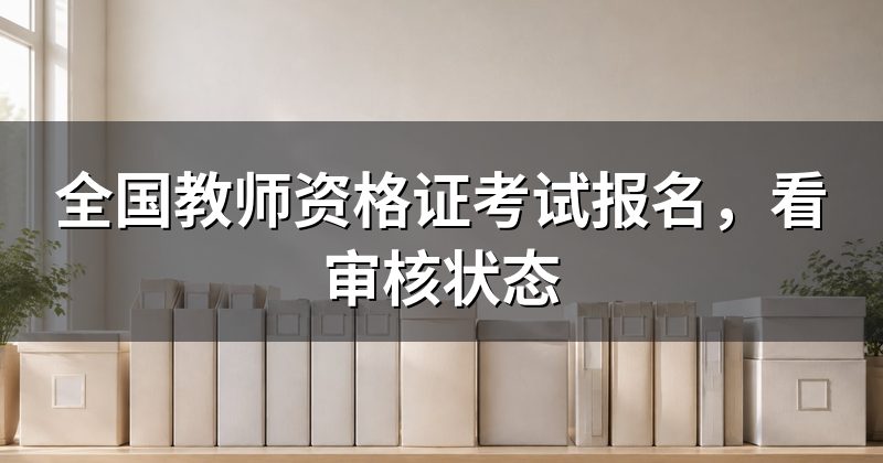 全国教师资格证考试报名,看审核状态