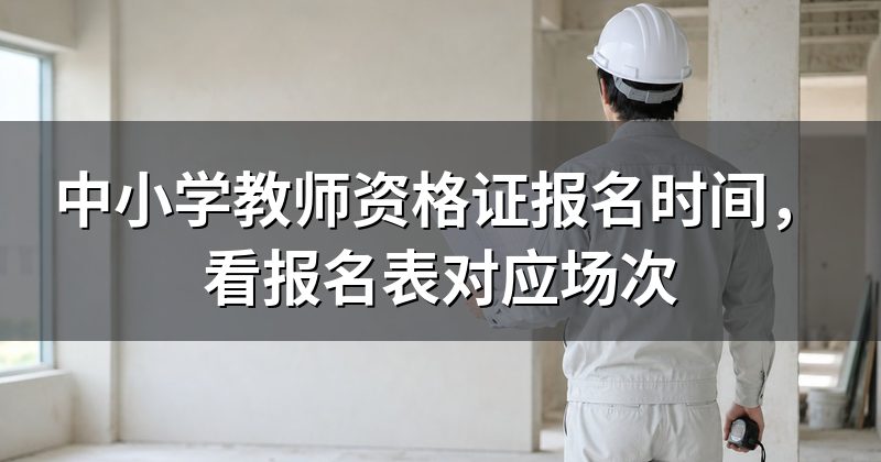 中小学教师资格证报名时间，看报名表对应场次