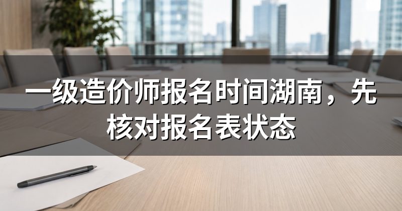一级造价师报名时间湖南，先核对报名表状态