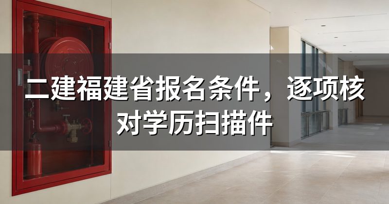 二建福建省报名条件，逐项核对学历扫描件