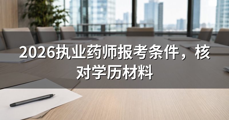 2026执业药师报考条件,核对学历材料