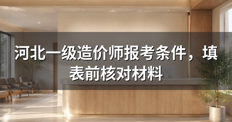 河北一级造价师报考条件,填表前核对材料