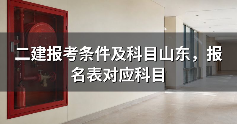 二建报考条件及科目山东,报名表对应科目