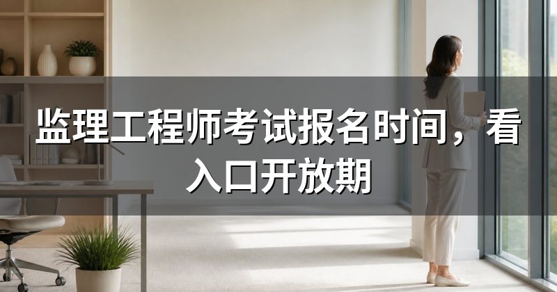 监理工程师考试报名时间,看入口开放期