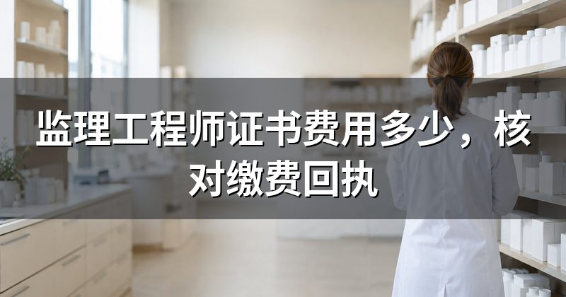 监理工程师证书费用多少,核对缴费回执