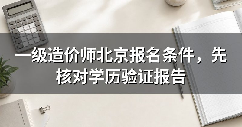 一级造价师北京报名条件,先核对学历验证报告