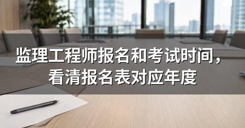 监理工程师报名和考试时间，看清报名表对应年度