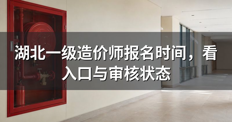 湖北一级造价师报名时间,看入口与审核状态