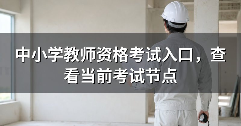 中小学教师资格考试入口,查看当前考试节点