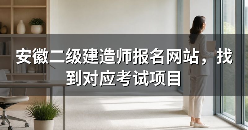 安徽二级建造师报名网站,找到对应考试项目
