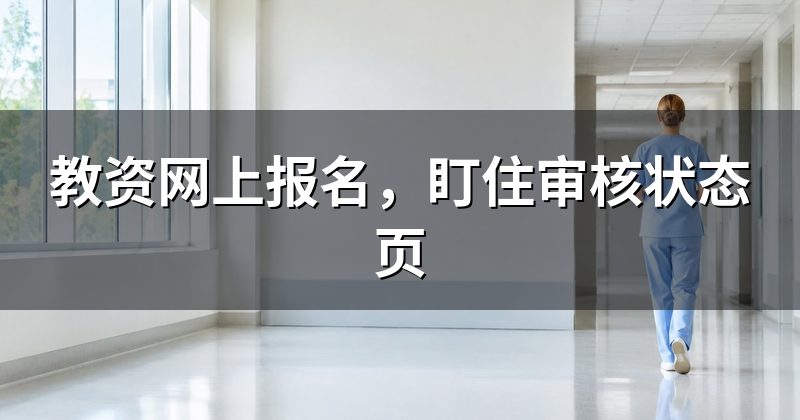 教资网上报名,盯住审核状态页