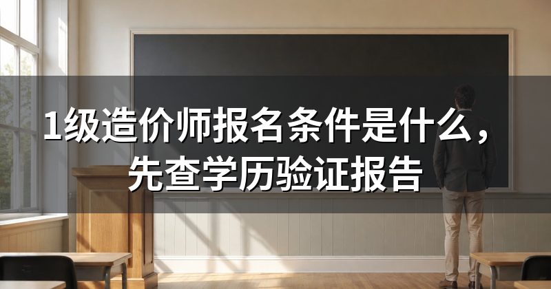 1级造价师报名条件是什么,先查学历验证报告