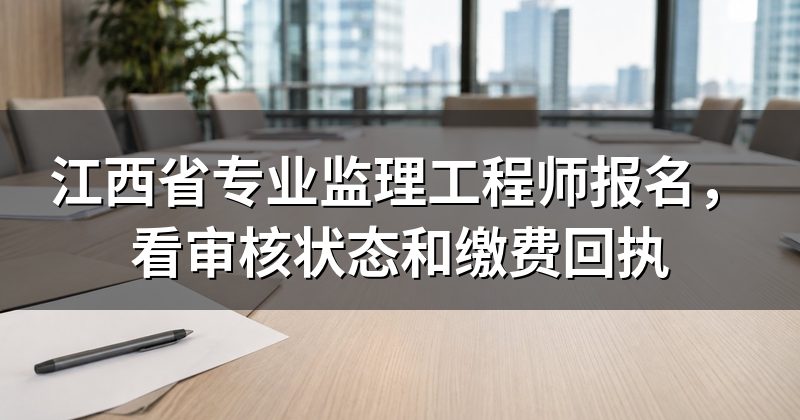 江西省专业监理工程师报名,看审核状态和缴费回执
