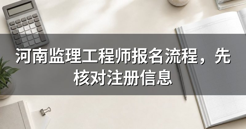 河南监理工程师报名流程，先核对注册信息