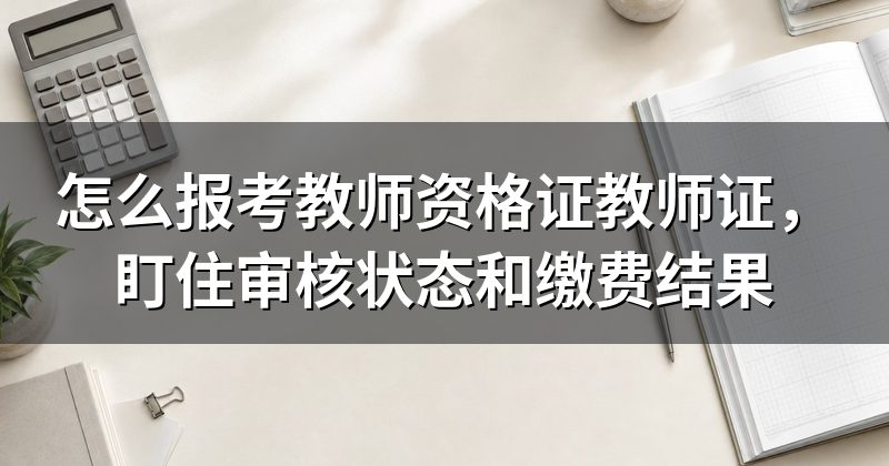 怎么报考教师资格证教师证,盯住审核状态和缴费结果