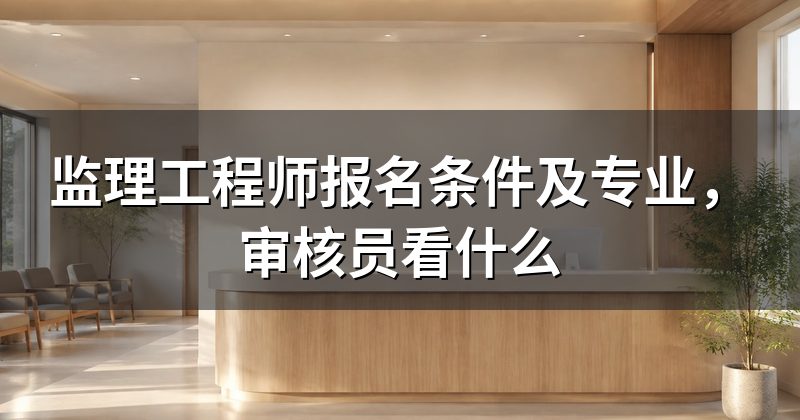 监理工程师报名条件及专业,审核员看什么