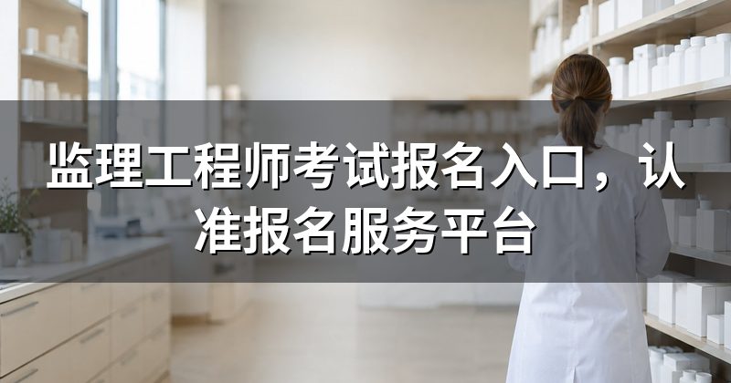 监理工程师考试报名入口,认准报名服务平台