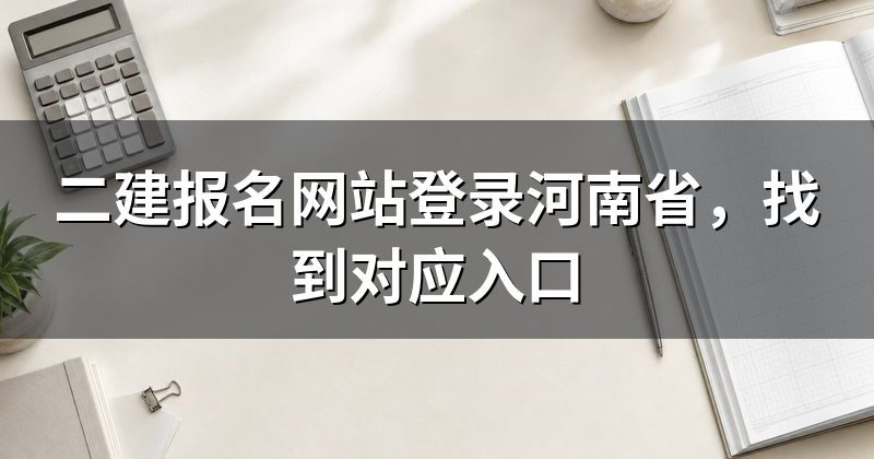 二建报名网站登录河南省，找到对应入口