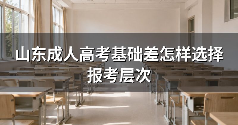 山东成人高考基础差怎样选择报考层次