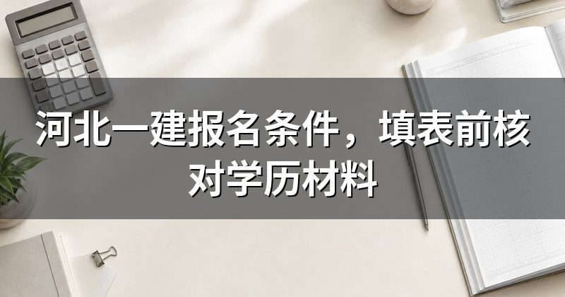 河北一建报名条件，填表前核对学历材料