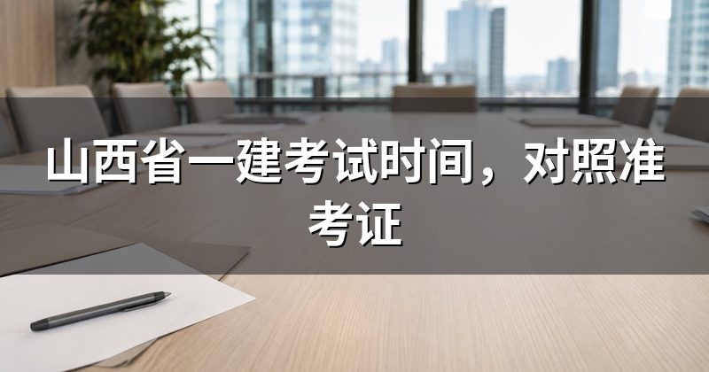 山西省一建考试时间,对照准考证