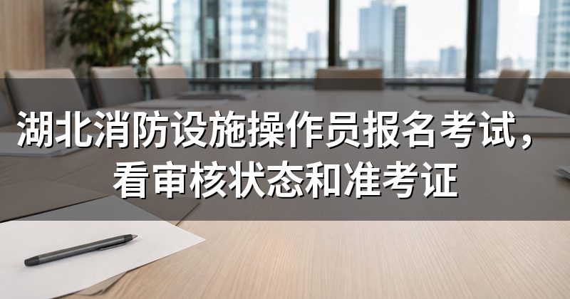 湖北消防设施操作员报名考试,看审核状态和准考证