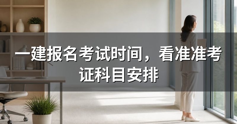 一建报名考试时间,看准准考证科目安排