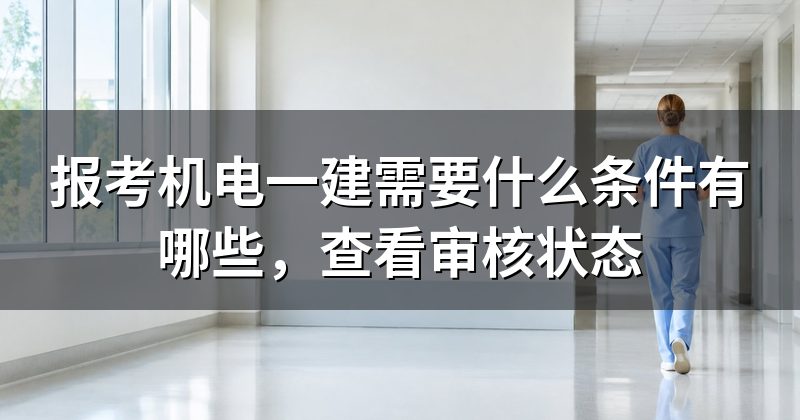 报考机电一建需要什么条件有哪些，查看审核状态