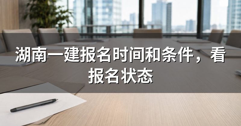 湖南一建报名时间和条件，看报名状态