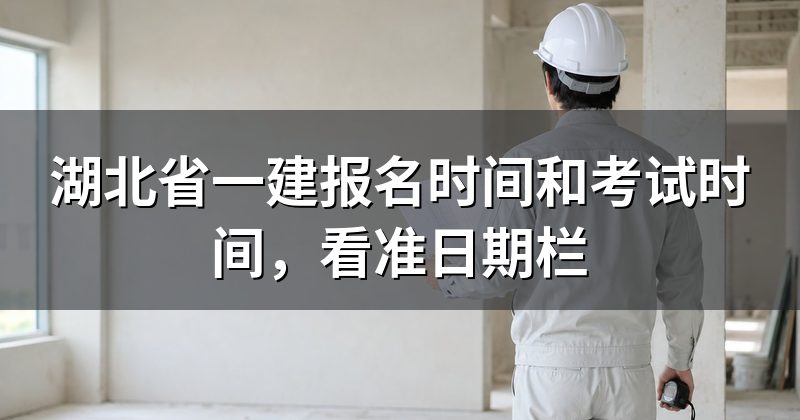 湖北省一建报名时间和考试时间,看准日期栏