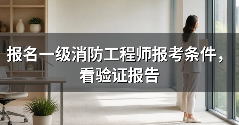 报名一级消防工程师报考条件,看验证报告