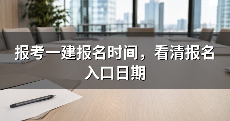 报考一建报名时间,看清报名入口日期