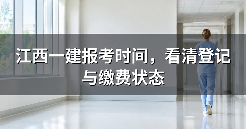 江西一建报考时间,看清登记与缴费状态
