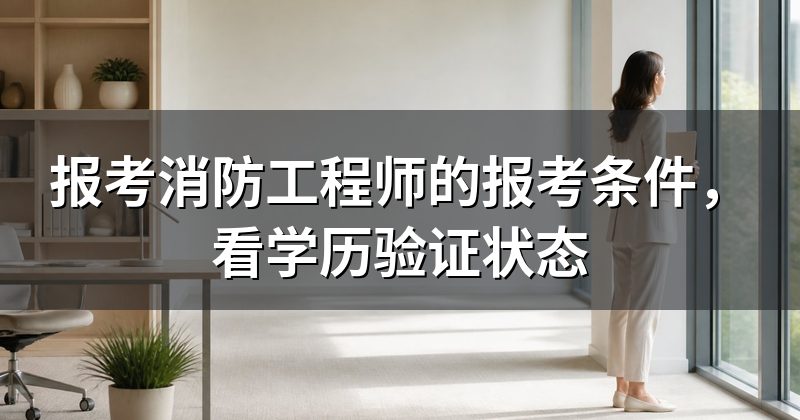 报考消防工程师的报考条件,看学历验证状态