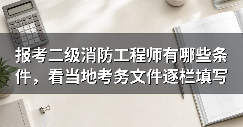 报考二级消防工程师有哪些条件，看当地考务文件逐栏填写