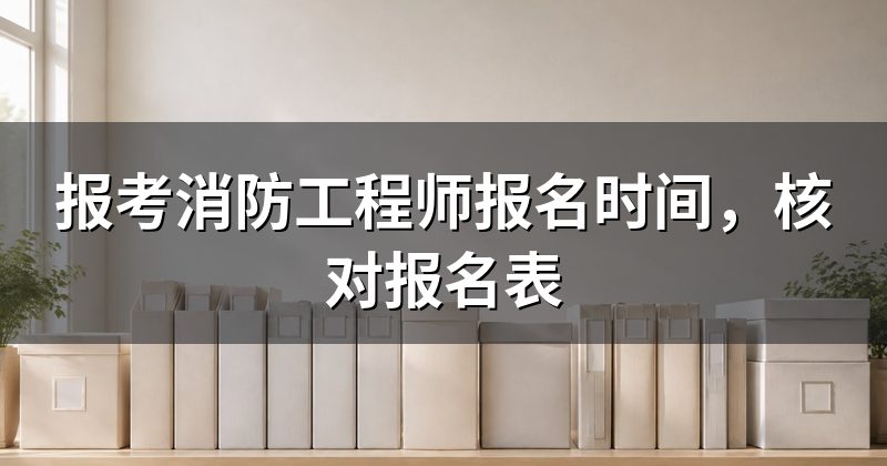 报考消防工程师报名时间,核对报名表