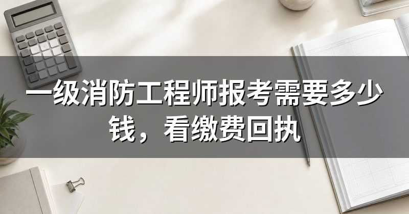 一级消防工程师报考需要多少钱,看缴费回执