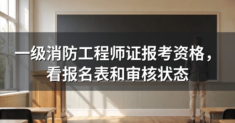 一级消防工程师证报考资格,看报名表和审核状态