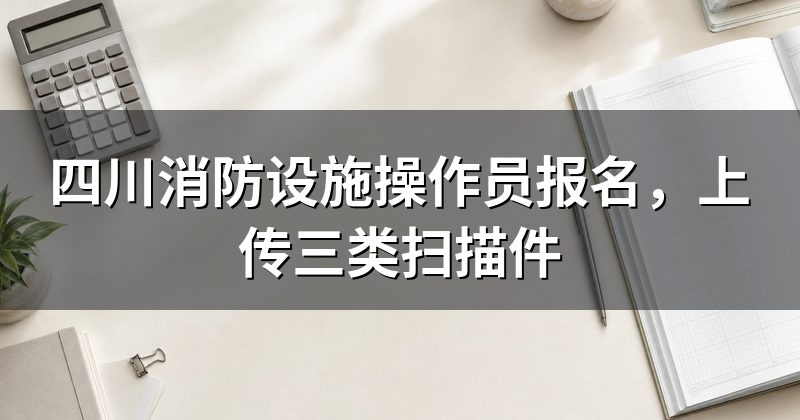 四川消防设施操作员报名,上传三类扫描件