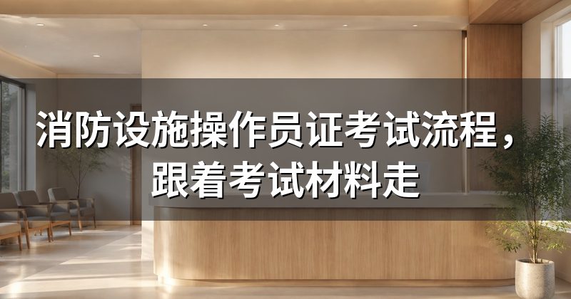 消防设施操作员证考试流程,跟着考试材料走