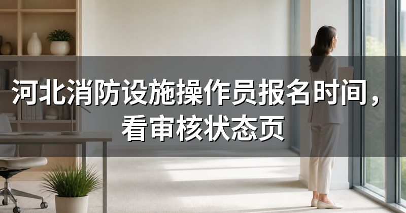 河北消防设施操作员报名时间,看审核状态页