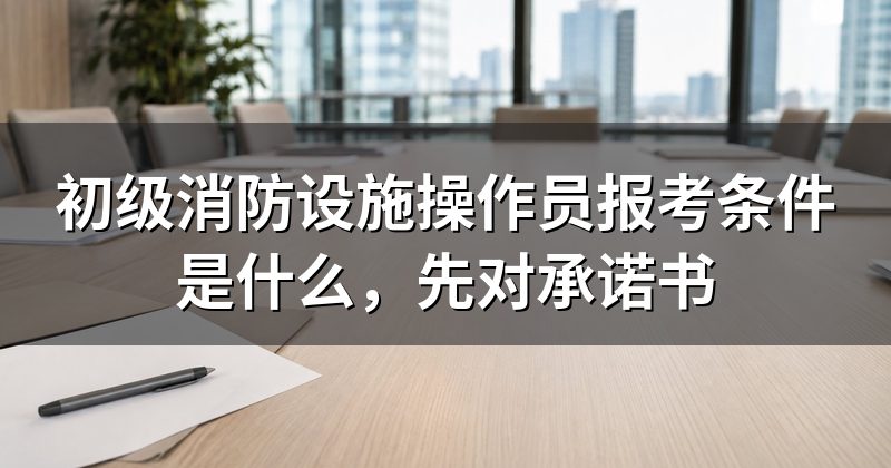 初级消防设施操作员报考条件是什么，先对承诺书