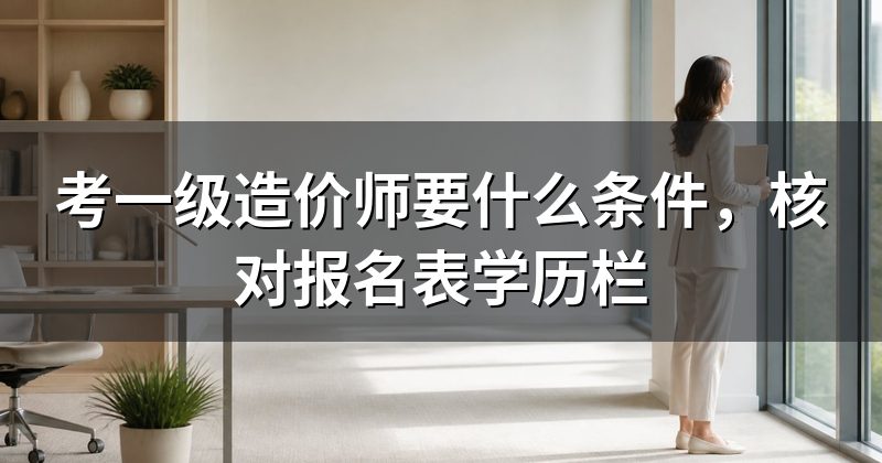 考一级造价师要什么条件,核对报名表学历栏