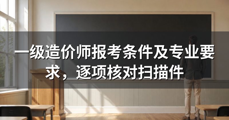 一级造价师报考条件及专业要求,逐项核对扫描件