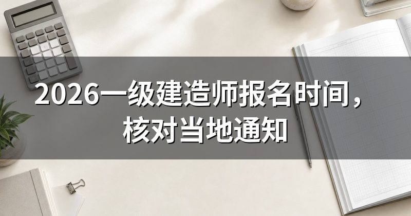 2026一级建造师报名时间,核对当地通知